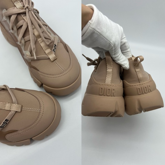Authentic Christian Dior D-Connect sneakers in nude - Picture 11 of 15